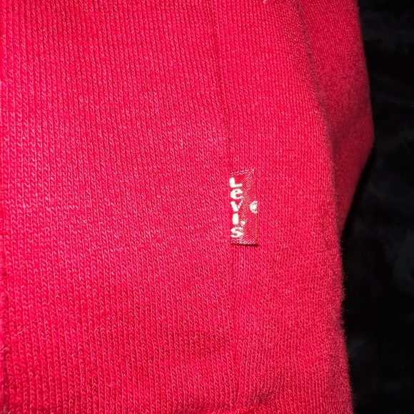 Levi’s Men’s Croft Fleece Stripe Red Logo Hoodie Size Medium - Picture 12 of 16